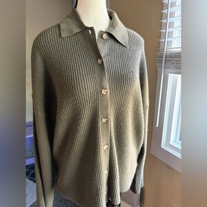 Joe Fresh Olive Green Cardigan
